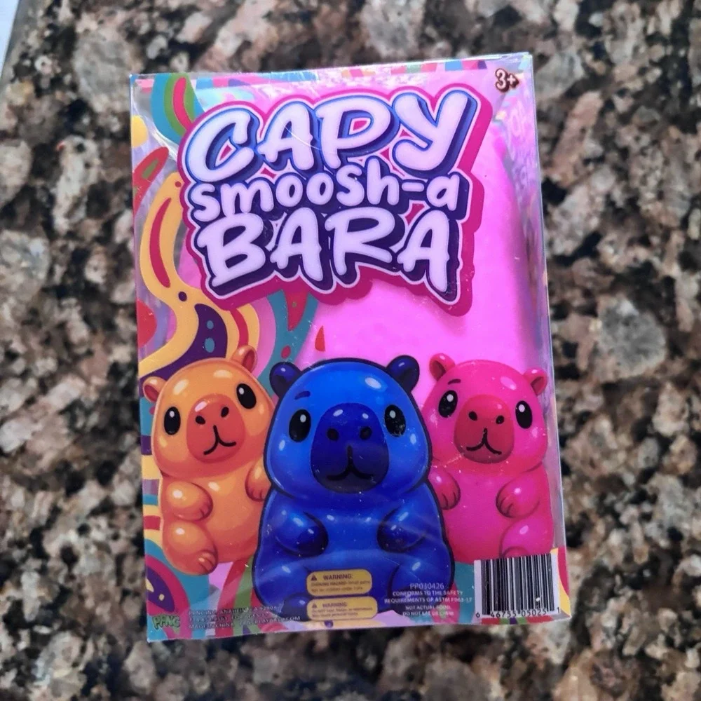 Capy Smoosh-a Bara Pink Jumbo Capybara Squeeze Squish PPNC New